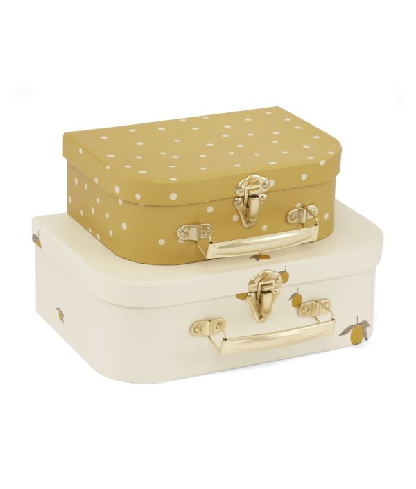 Konges Sløjd, 2-pack resväska, Lemon/dot