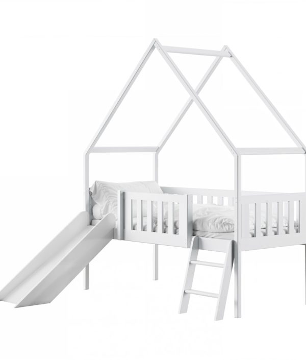 Hussäng Stella med rutschkana - 80x180 cm, Vit