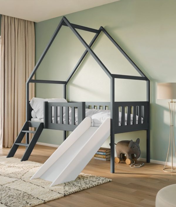 Hussäng Stella med rutschkana - 80x180 cm, Antracit