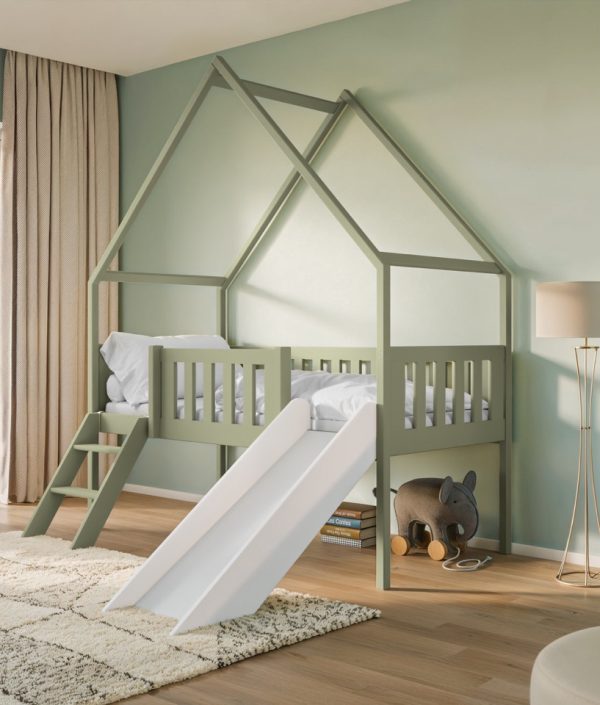 Hussäng Stella med rutschkana - 80x180 cm, Olive