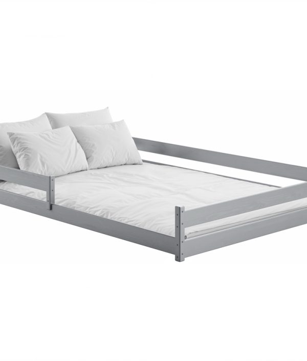 Stor juniorsäng Fiora 140x200 cm, grå