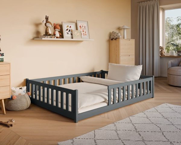 Stor juniorsäng Mira 140x200 cm, antracit