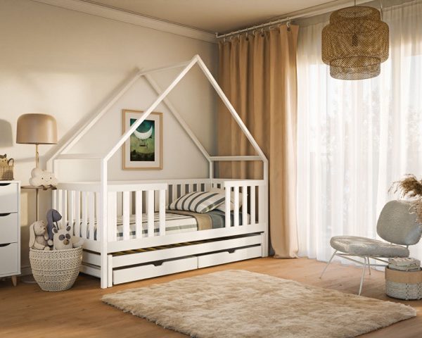 Hussäng Milou med extrasäng och förvaringslådor