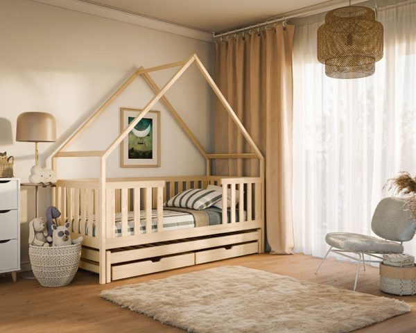 Hussäng Milou med extrasäng och förvaringslådor