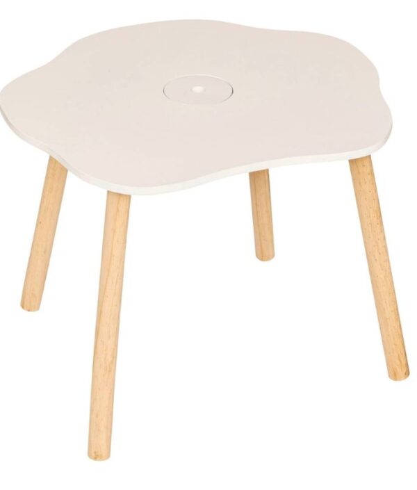 Vit bord till barnummet, vit blomma