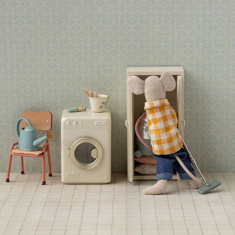 Maileg, Tvättmaskin mouse off white - Bild 3