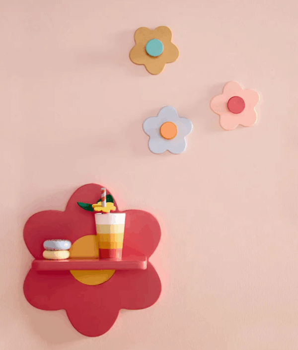 Kid`s Concept, Hylla blomma rosa