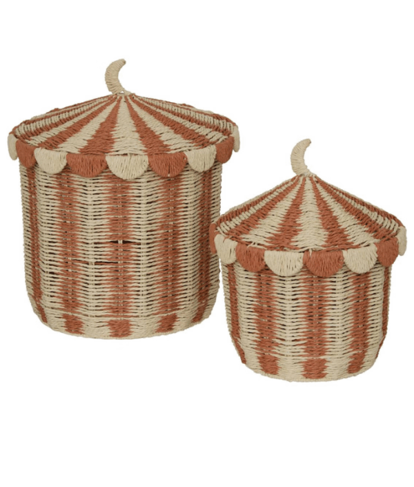 Förvaringskorgar cirkus för barnrummet 2-pack,
