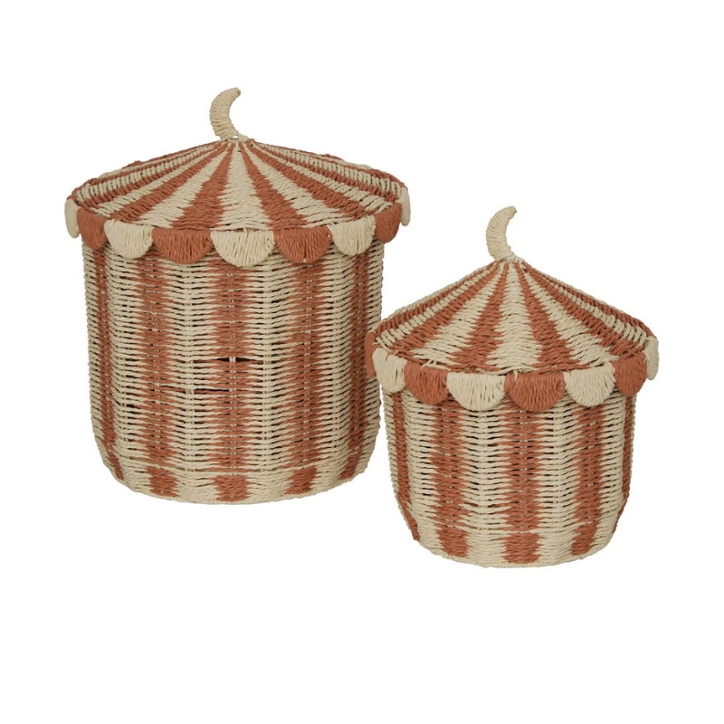 Förvaringskorgar cirkus för barnrummet 2-pack,