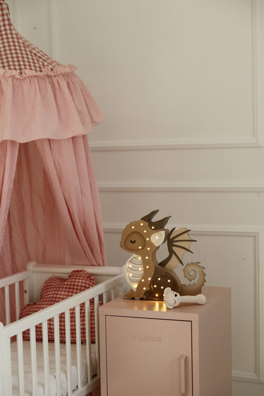 Little Lights, Nattlampa till barnrummet, Dragon Lamp, Tiramissu Brown - Bild 3