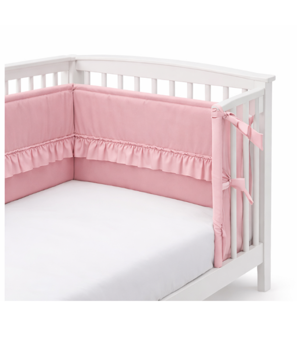 Babylove, Spjälskydd med volang, Ljusrosa