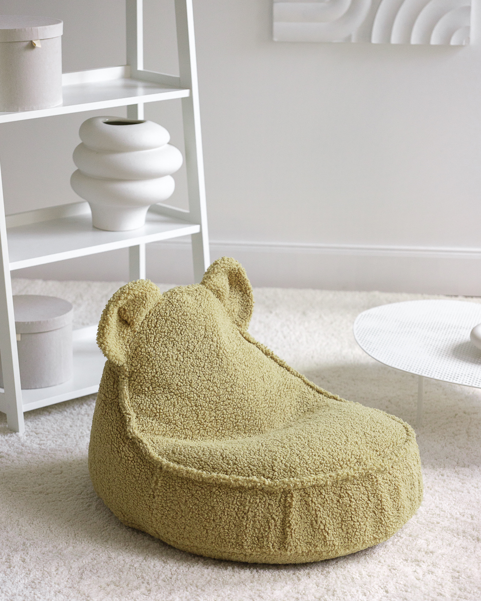 The Bear Beanbag - Björnfåtölj i teddytyg - saccosäck - Bild 2