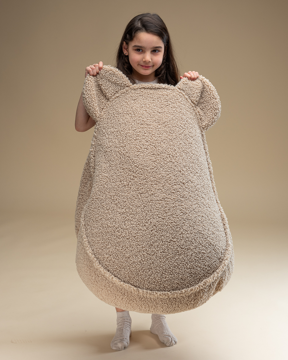 The Bear Beanbag - Björnfåtölj i teddytyg - saccosäck - Bild 11
