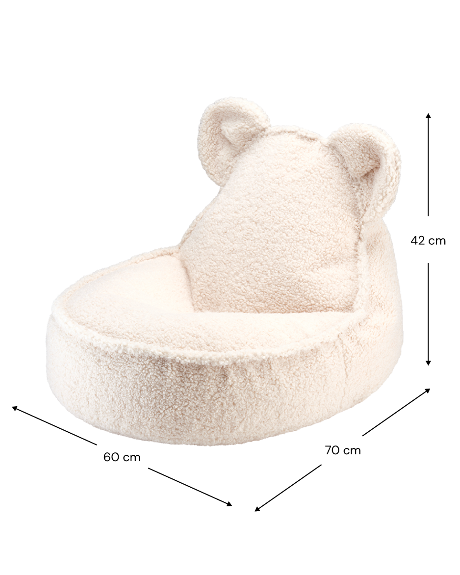 The Bear Beanbag - Björnfåtölj i teddytyg - saccosäck - Bild 19