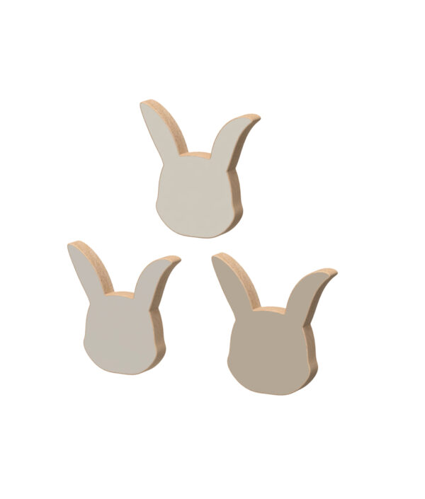 Cam Cam, Träkrokar, kaniner 3-pack