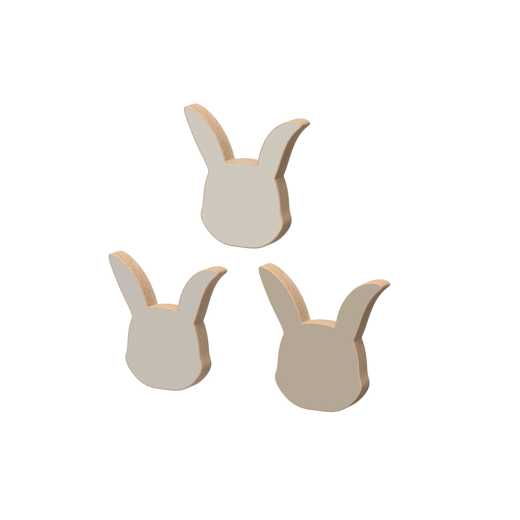 Cam Cam, Träkrokar, kaniner 3-pack