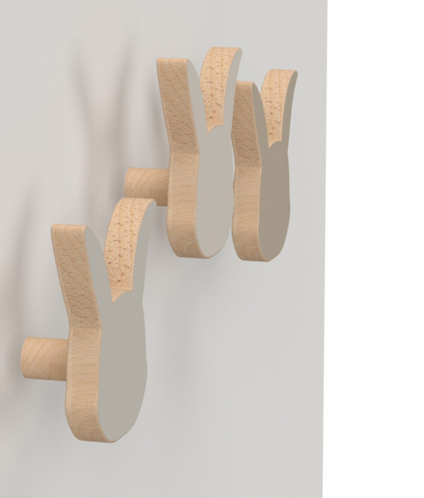 Cam Cam, Träkrokar, kaniner 3-pack