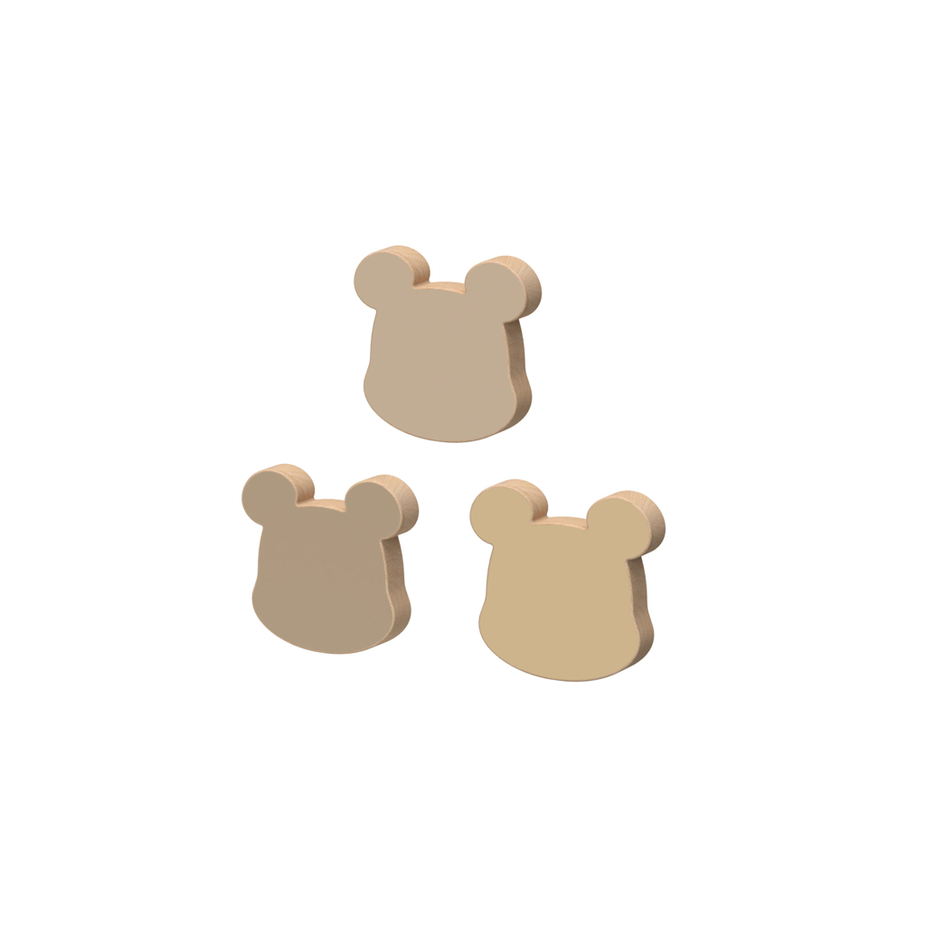 Cam Cam, Träkrokar, björnar 3-pack