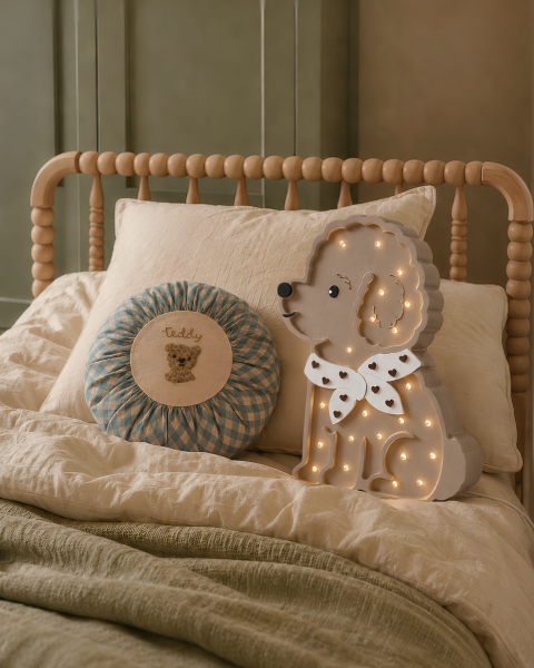 Little Lights, Nattlampa till barnrummet, Pudel Hund Lotta | Beige - Bild 3