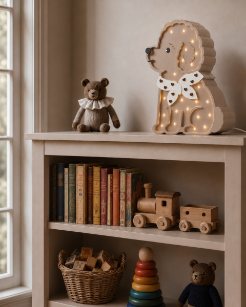 Little Lights, Nattlampa till barnrummet, Pudel Hund Lotta | Beige - Bild 4