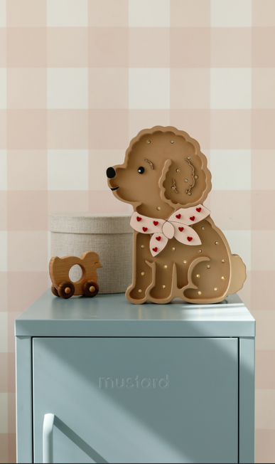 Little Lights, Nattlampa till barnrummet, Pudel Hund Lotta | Rosa - Bild 9