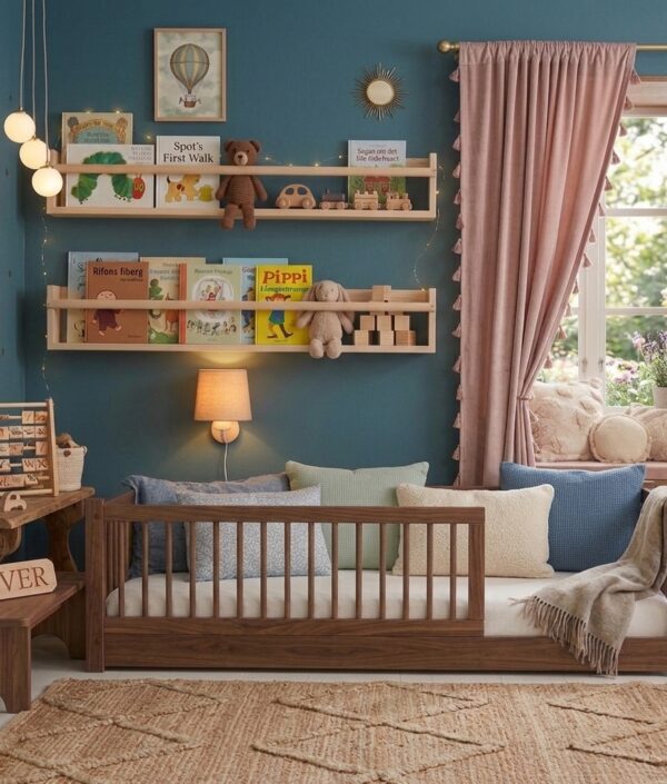 Babylove golvsäng med fallskydd 'Asta' - 70x140