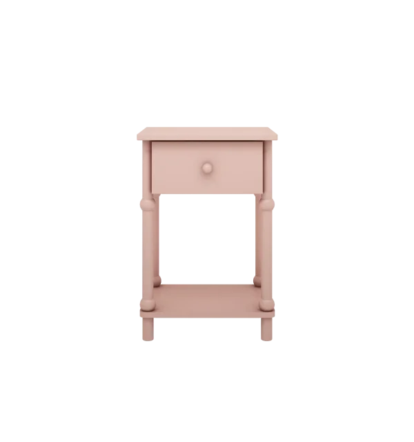 Klassiskt rosa sängbord för barn