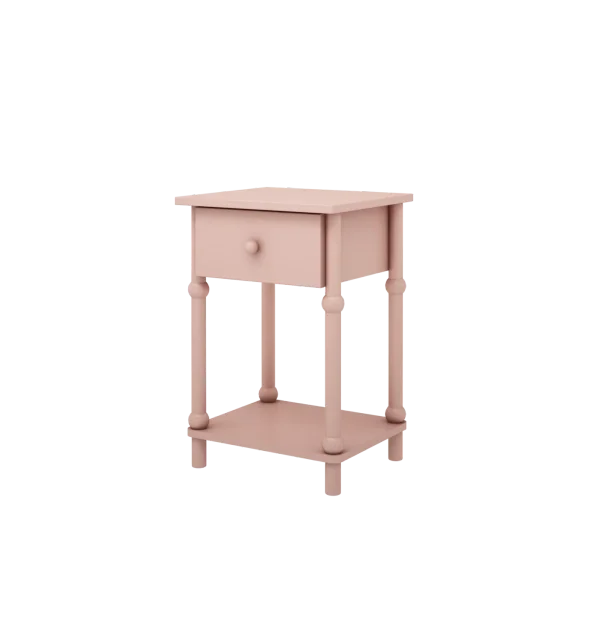 Klassiskt rosa sängbord för barn