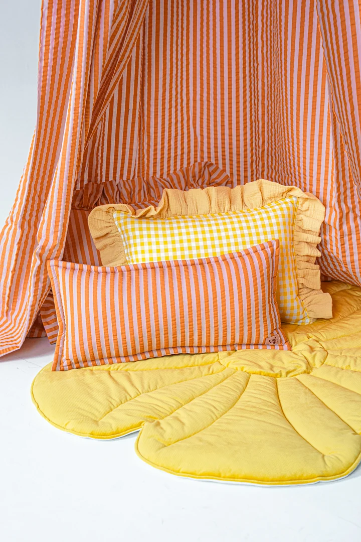 Klassisk sänghimmel rosa och orange - Bild 11