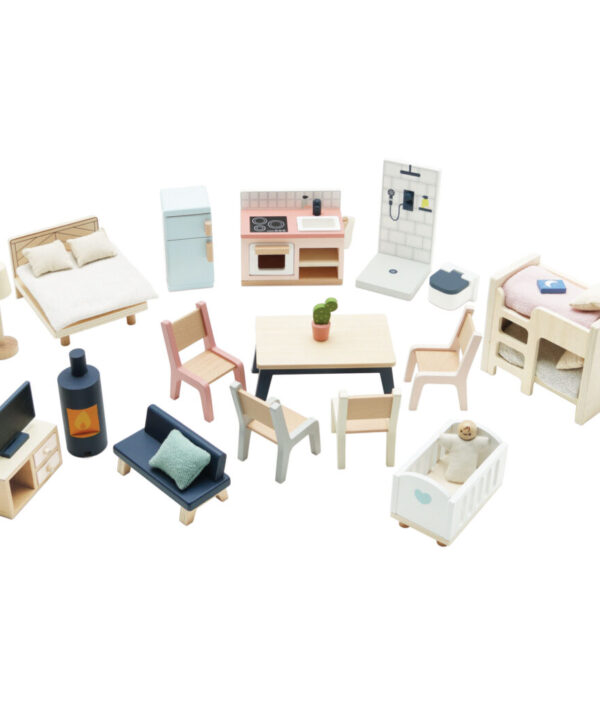 Daisylane Komplett Dockhusmöbelset – 35 Delar