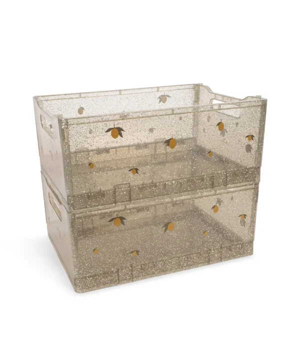 Konges Slöjd 2-pack Förvaringslådor - Glitter