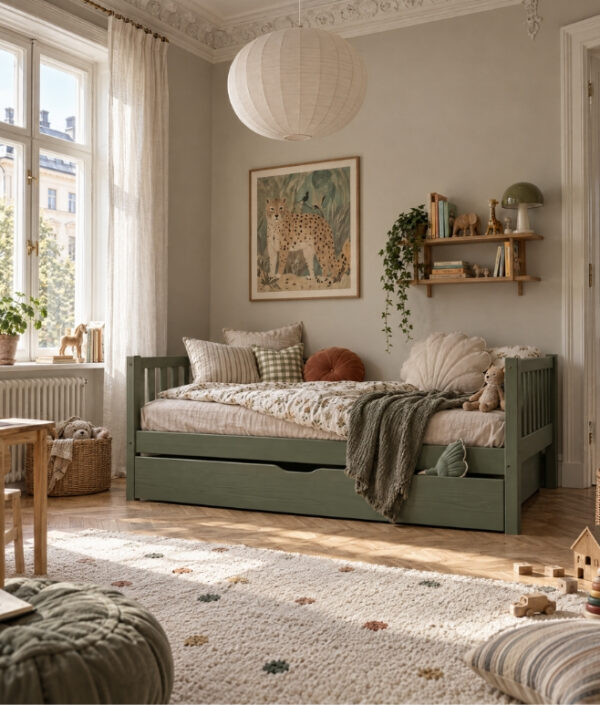 Barnsäng Classic 200*90 cm med förvaringslåda eller extrasäng